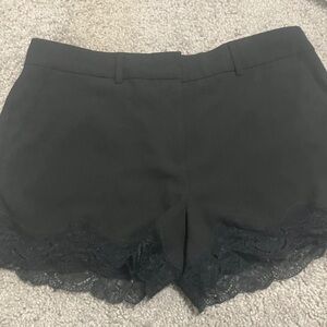 Victoria's Secret Black Lace High Waist Shorts